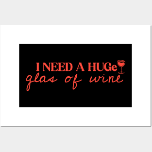 glas of wine tee Posters and Art